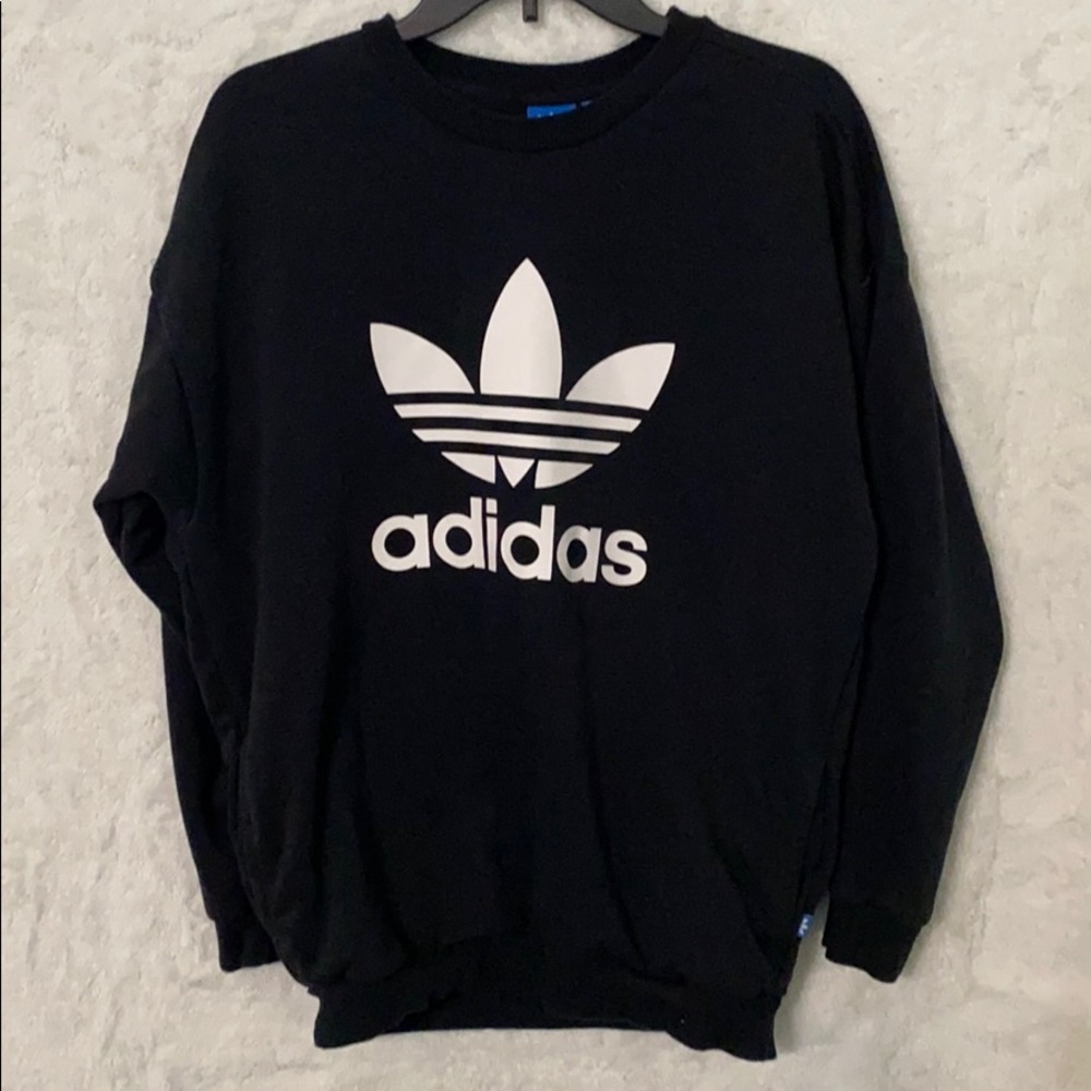 Mens adidas sweatshirt black/white
